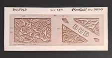 Vintage Craftaid Fancy Flowers Pattern Billfold Leather Template No. 3050