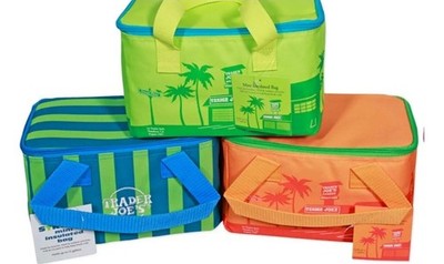 Trader Joe s Set Of 3 Mini Insulated Cooler Striped Bags 1.5 Gl  3 Colors