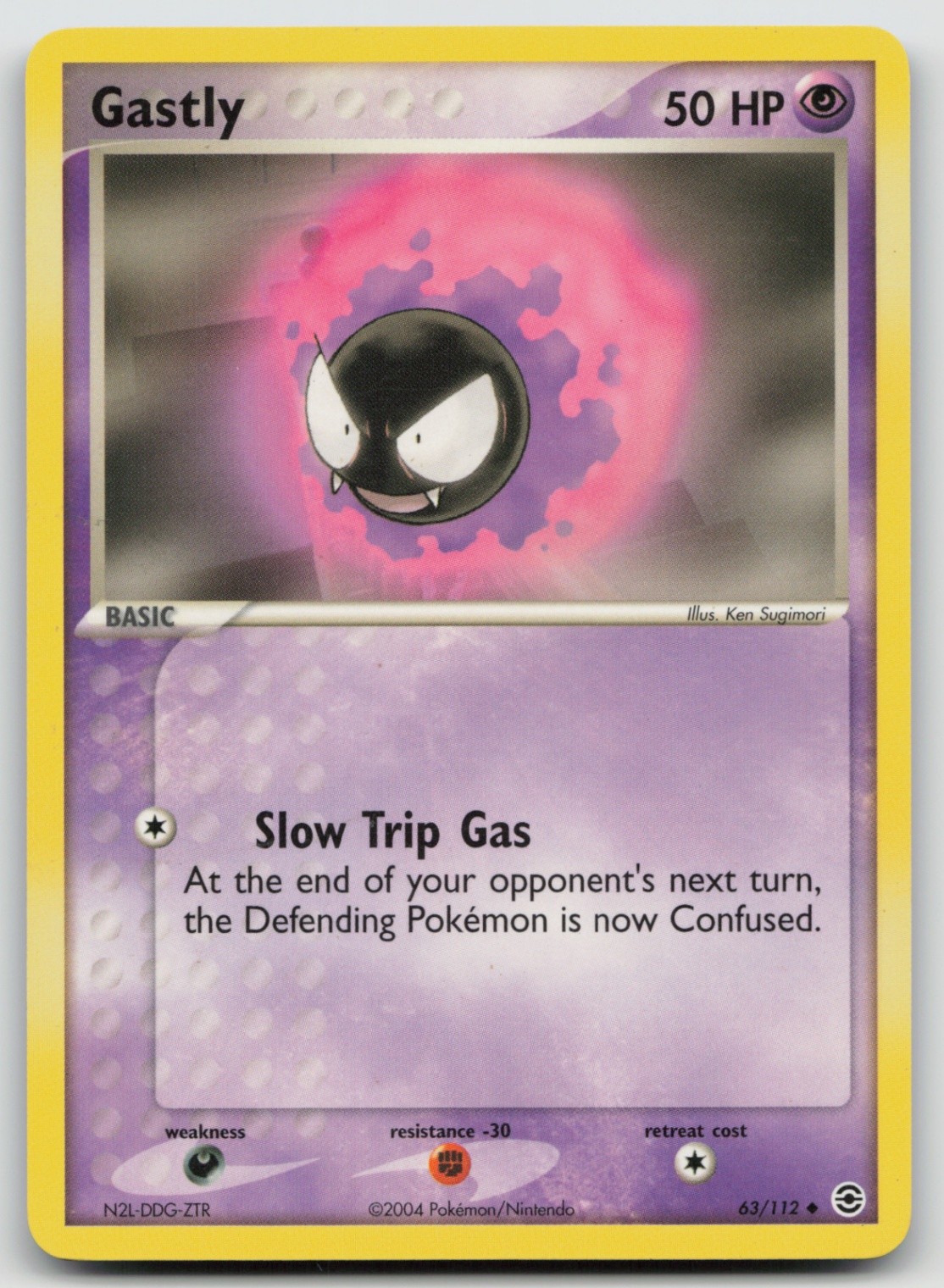 Gastly 63/112 FireRed & LeafGreen Common Pokemon TCG Card