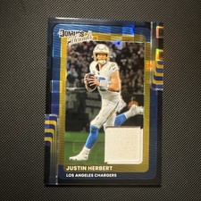 Justin Herbert /25 Donruss Threads Black Pandora  2025 Panini Optic No. DTBH-JHT