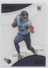 2022 Panini Chronicles Clear Vision Rookies Red /199 Treylon Burks #CVR-11 1c3k