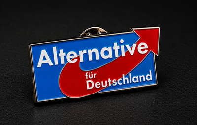 AfD Pin Langlogo Anstecker Deutschland Logo Fanartikel Geschenk Metall Silber