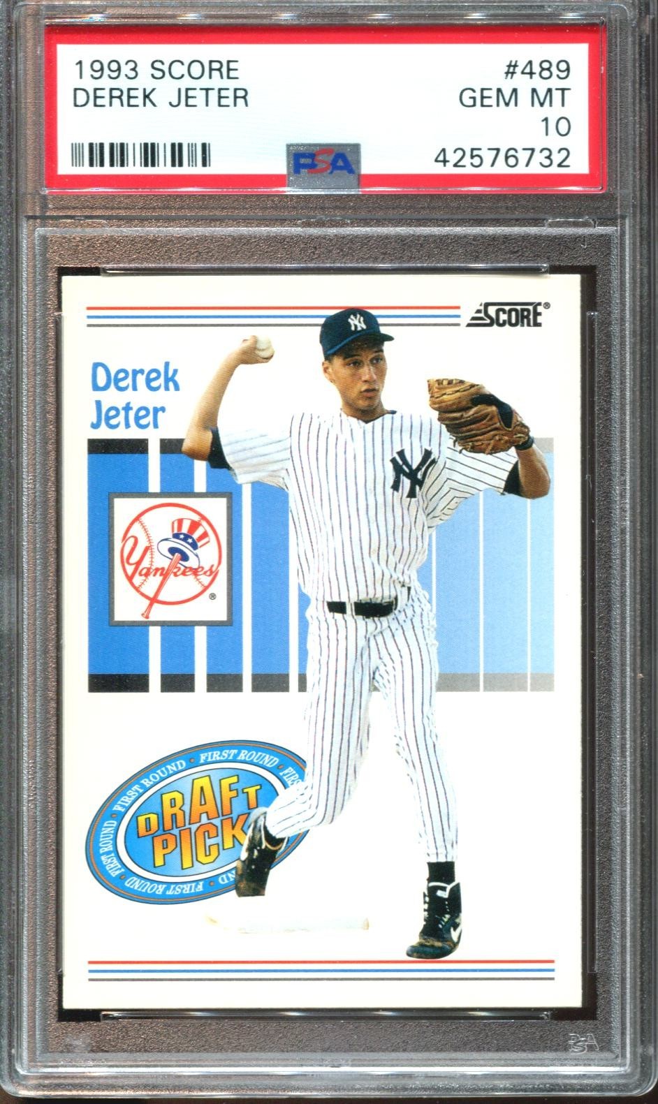 1993 Score Derek Jeter #489 RC Rookie PSA 10 