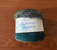 Berroco Summer Sesame Yarn, #5245 Inkwell, 295 Yds., #4 Wt., Cotton Blend