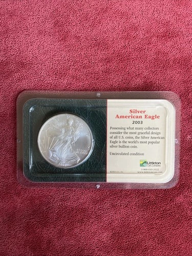 2003 American Eagle Walking Liberty Uncirculated Slight Toning 1oz Silver