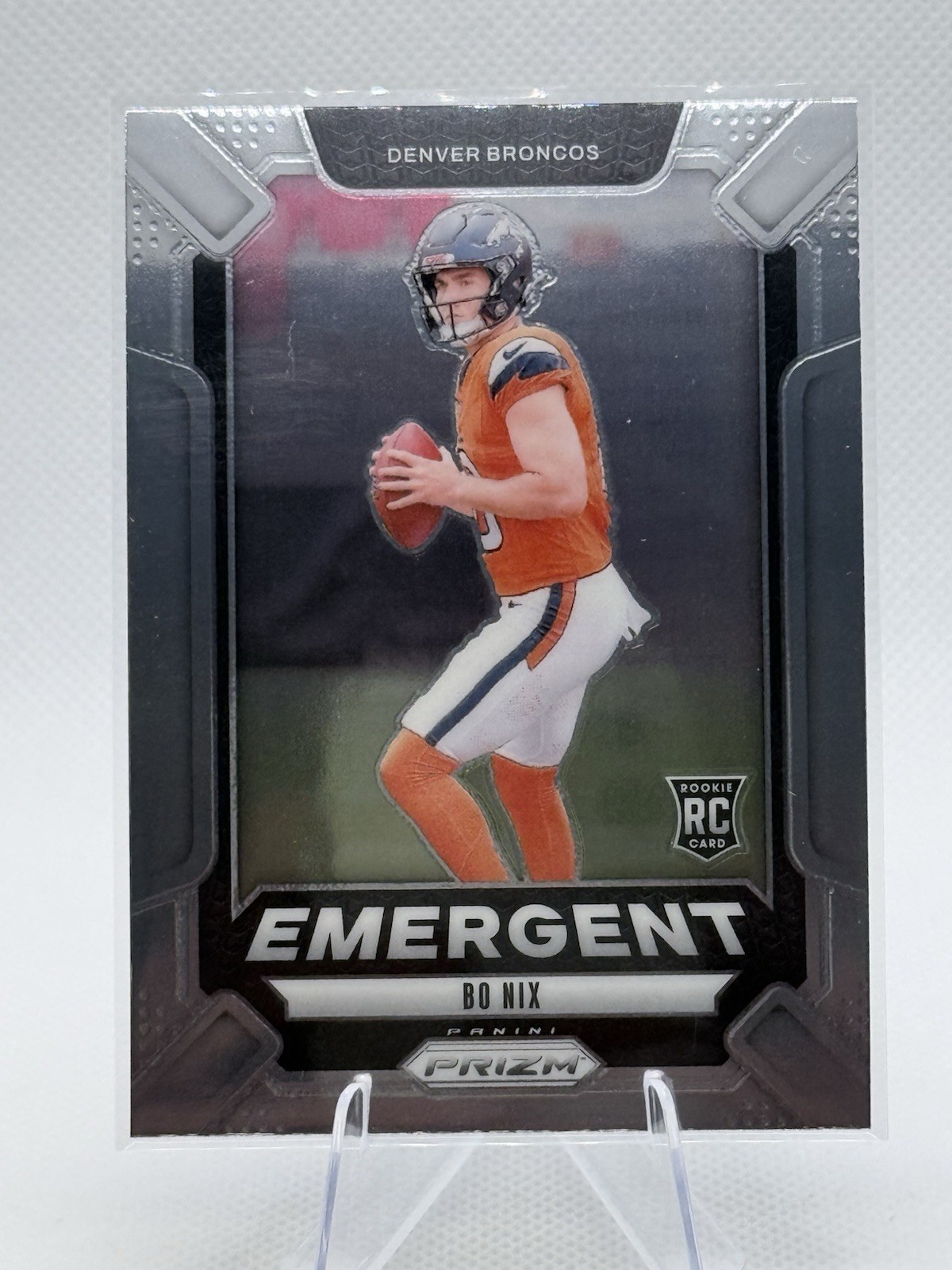 2024 Panini Prizm - Emergent Bo Nix #3 Silver Prizm (RC)