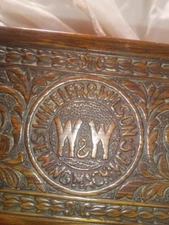 Antique Wheeler & Wilson Sewing Machines ~ Dovetail Carved Wooden Parts Box