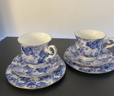 2 X Trio’s. Maxwell Williams “ Antique Blue Pattern Queen Style Cups.”unused “