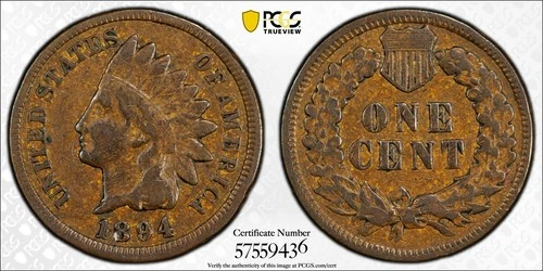 1894 Indian Cent FS-301 1894/1894 S-1 RPD PCGS VF25 1894/94