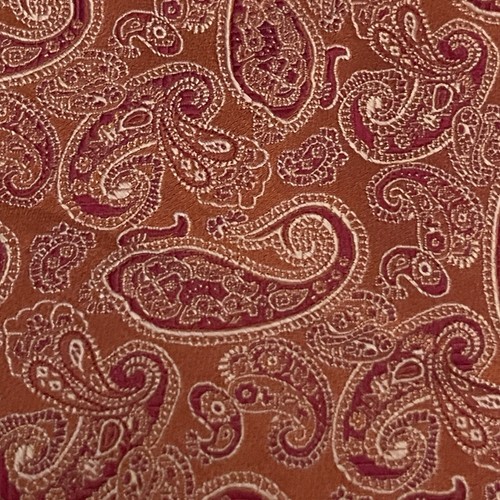 Geoffrey Beene Orange Hand Made 100% Silk Men’s Neck Tie Made In China - Picture 9 of 9