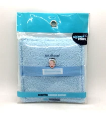 Spa Sister soaping sponge pocket Blue 100% cotton and polyester fiberfill R19