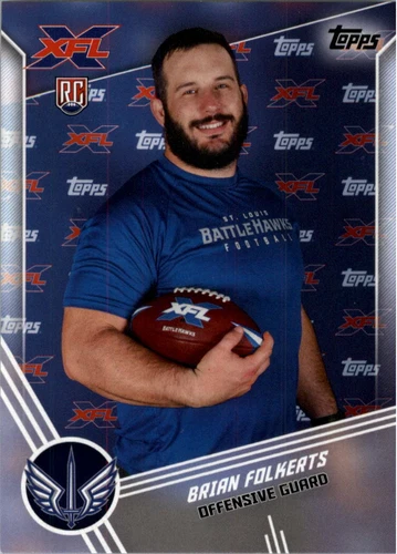 2020 Topps XFL Brian Folkerts #41