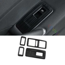 Glass Window Lifting Lock Panel Trim Fit For VW Passat B7 11-2015 Black Titanium