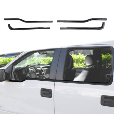 Für 2004-14 Ford F150 4Dr Extended Super Cab GLANZ Fenster Sill Trimmt ABDECKUNG