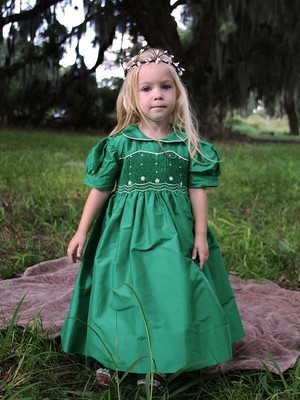 silk smocked pageant dresses