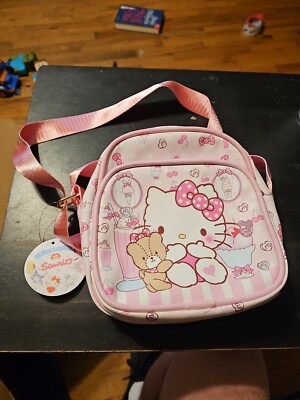 Sanrio JAPAN Hello Kitty Pink Faux Leather Crossbody Bag Handbag AUTHENTIC, NEW