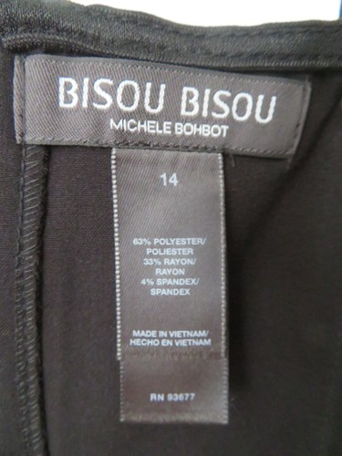 NWOT NEW BISOU BISOU 14 Black Bustier Corset Top Satin Ties in Back Zipper Front - Picture 7 of 8