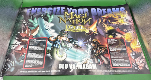 2000 Magi Nation Duel Blu vs. Magam Magazine Ad Pull-out Poster - 10.5" x 15"