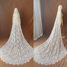 1-Schicht Brautschleier Mit Kamm mit Spitze bestickt, Länge 200/300cm,Weiß/Ivory