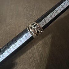 Metal Fashion ring Leaf Shape roughly size 8