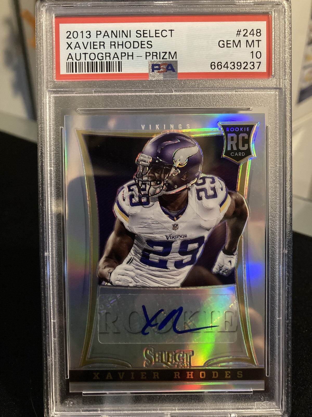 Xavier Rhodes Panini Select #248 Autograph-Prizm