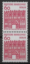 Berlin 1964 ** Mi 247 Bauten klein 60Pf Bauwerke im Paar senkrechte Paare 03659D