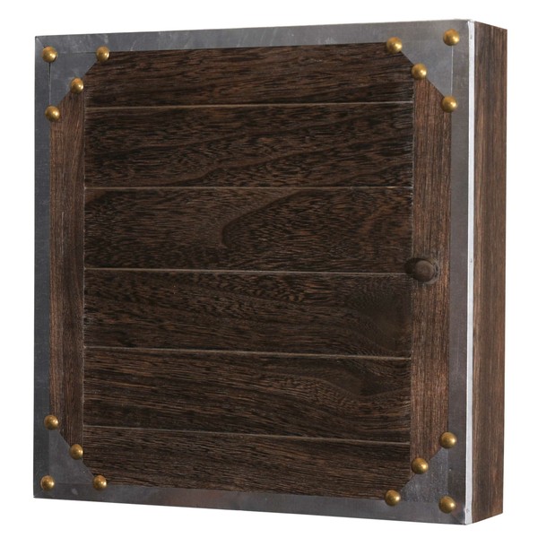 SchlüSselkasten Gabes, SchlüSselschrank, Shabby-Look Vintage 27X27X6Cm Braun-image