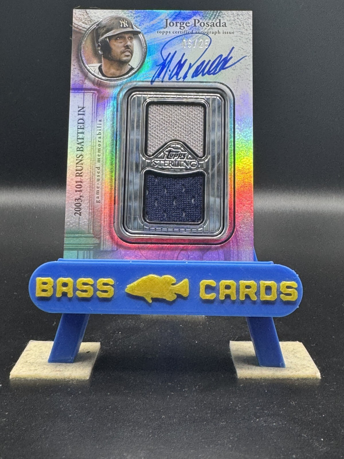 2025 Topps Sterling Jorge Posada /25 Auto Dual Patch Game Used SP NY Yankees