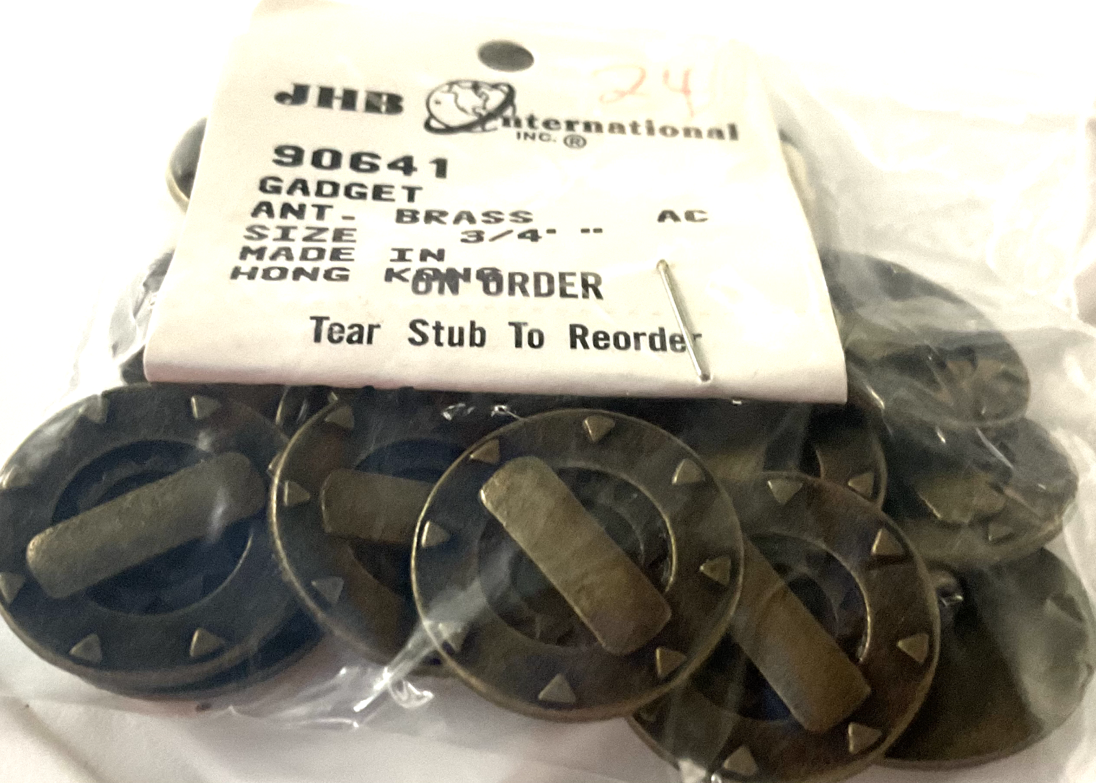 Vintage Antique Brass Metal Buttons 3/4” (90641) Circa 2000. JHB INTERNATIONAL