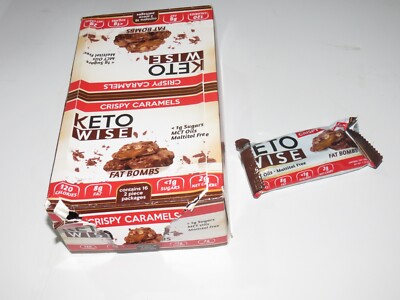 ^i Keto Wise Fat Bombs - Crispy Caramels - 16 packs 32g each Best By 09/2025