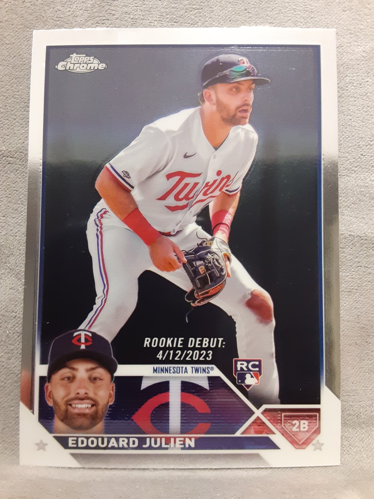 2023 Topps Chrome Update #USC141 Edouard Julien Rookie Debut RC Minnesota Twins