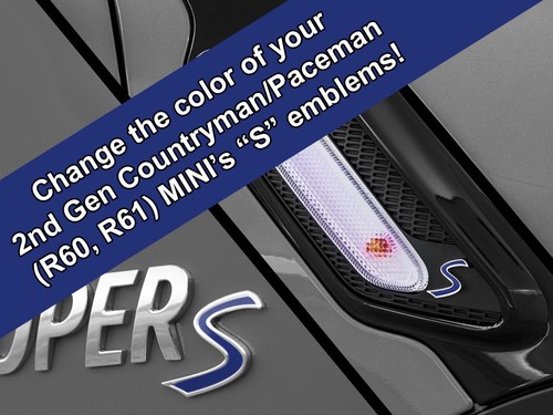 D138 Scuttle and Emblem S Decal Replacements for MINI Countryman Paceman R60 R61 - Bild 24 von 27