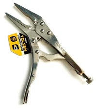 TOLSEN TOOLS 9" LONG NEEDLE NOSE LOCKING VISE PLIERS SURE GRIP JAW #10052