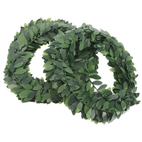 Guirnalda decorativa de ratán para hacer bricolaje de hojas verdes 2 piezas enredadera de árbol artificial - Imagen 3 de 12