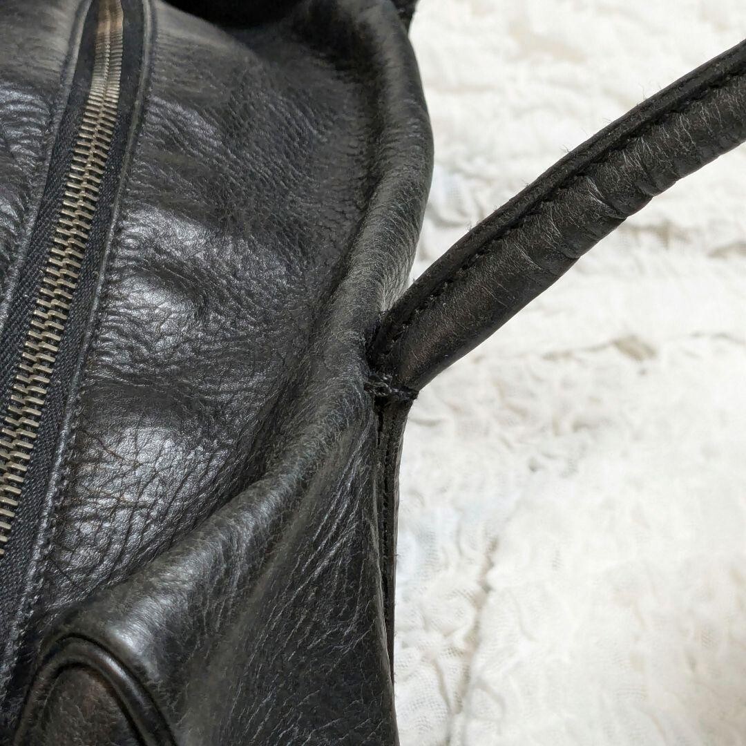 MIU MIU 00s Archive Leather Boston Bag Embossed Logo Black MIU MIU 00s Archive Leather Boston Bag Embossed Logo Black