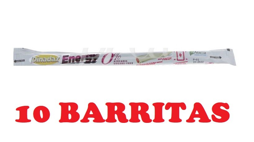 DINADAX ENERGY 0% AZUCARES 10X(22G.) BARRITAS SABOR FRESA