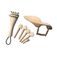 Maple 4/4 violin Kit maple wood violin Pegs Chin Rest Tailpiece