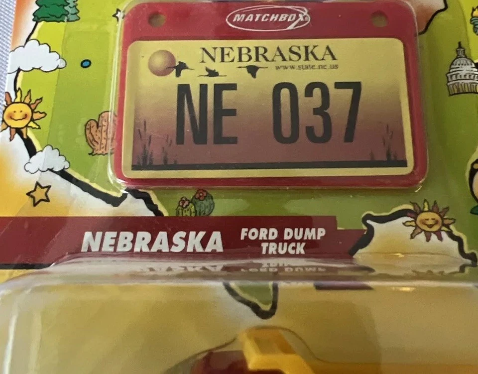 Camión de volteo Mattel Matchbox Across America 2001 Nebraska Ford  Foto 3 de 4