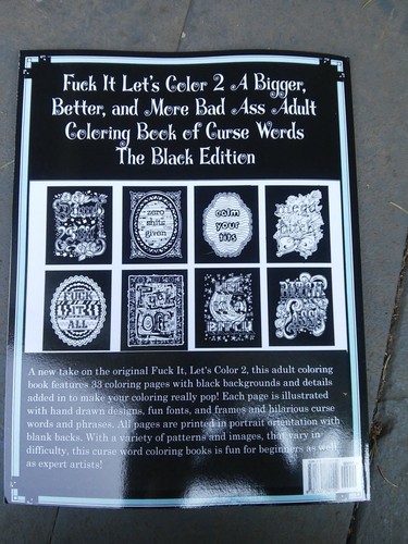 Fuck It, Let's Color! Black Edition: An adult coloring book of curse words - Picture 4 of 4