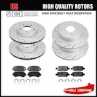 Front & Rear Disc Brake Rotors + Brake Pads for 2014 2015 2016 2017 Nissan Rogue