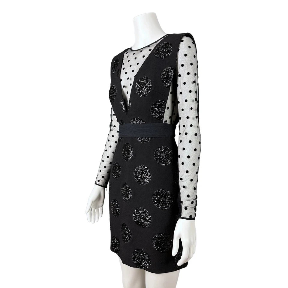 EMANUEL UNGARO Black Wool Mini Dress, Fall 2015 - Image 2 of 4