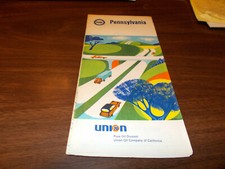 1968 Pure Oil Pennsylvania Vintage Road Map