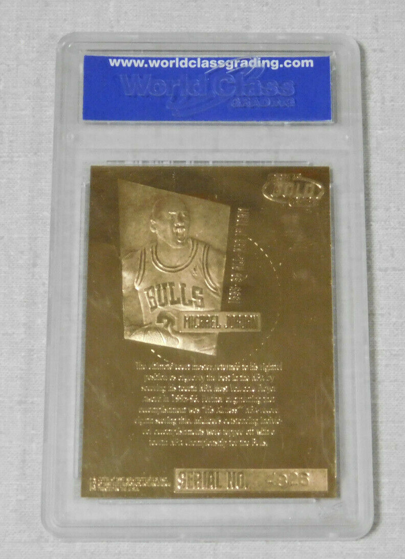 マイケルジョーダン 23Kゴールド　切手 カード　シリアルナンバー  NBA 1997 Fleer Ultra 23K Gold Michael Jordan basketball card WCG