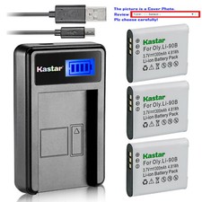 Kastar Battery LCD USB Charger for Olympus Li-90B Li-92B Olympus Stylus TG-5