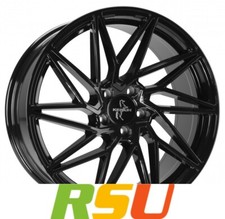 4x Keskin KT20 Future black painted 8x18" ET45 LK5 108 ML 72.6 Alufelgen 18 Zoll