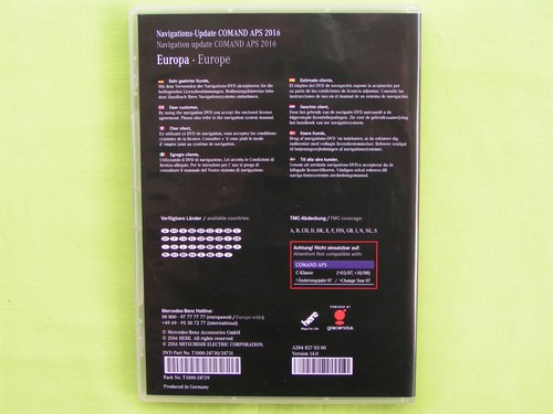 DVD NAVIGATION MERCEDES BENZ COMAND APS 2016 C KL. GLK SLS AMG NTG 4 VIOLETT TOP - Bild 2 von 4