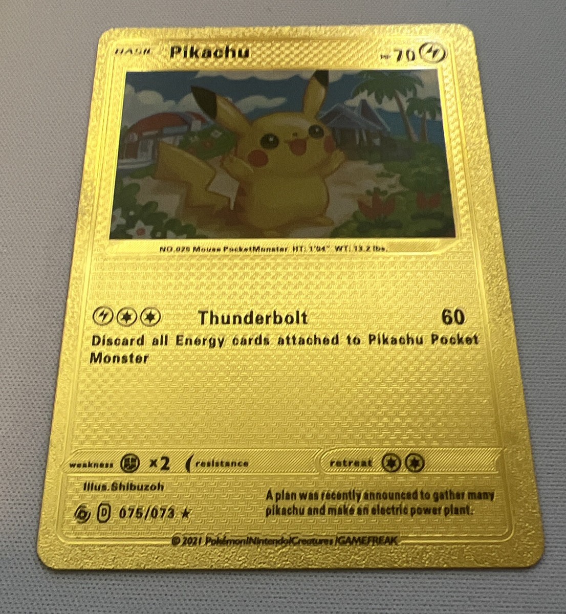 Pikachu 70HP Gold Foil Card 075/073 | eBay Pikachu 70HP Gold Foil Card 075/073 | eBay