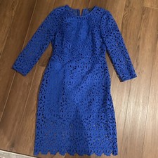 J.Crew Size 4 Lace Sheath Mini Dress Blue