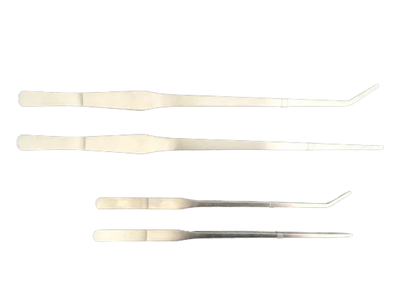 🌿 Pinces droites et courbées en acier inoxydable – 27 et 38 cm - Photo 1/3