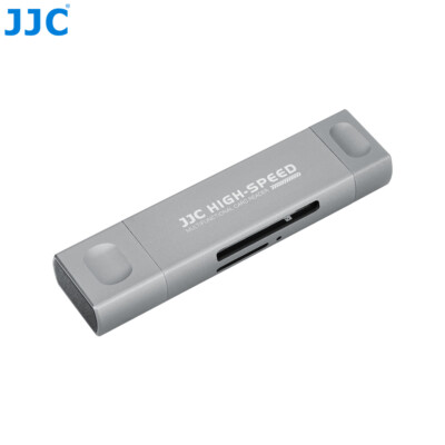 JJC CR-UCL1 GRAY Card Reader for USB and all phones for SD/ microSD cards